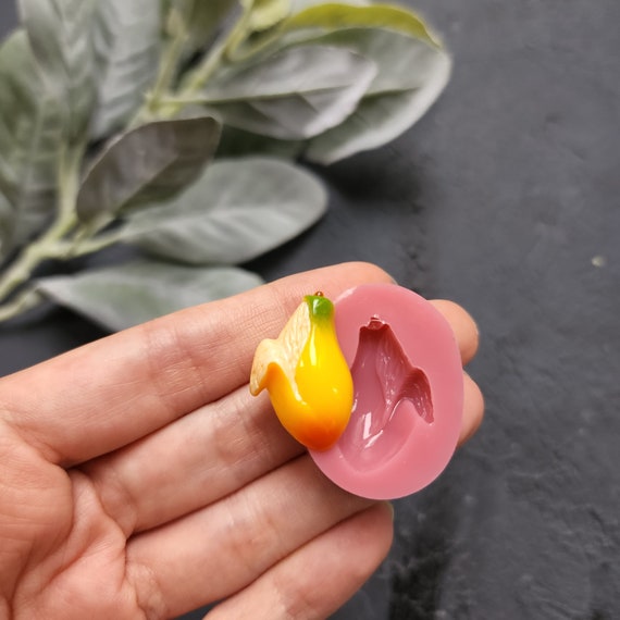 Silicone earrings mold / Silicone epoxy mold /Silicone stud earring moulds/ Silicone UV resin molds / Fruits Mango jewelry mold / Clay tool