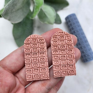 Polymer clay texture roller clay stamp 3D printed embossing Polymer clay tool Vintage pattern roller Organic pattern texture Clay cutters