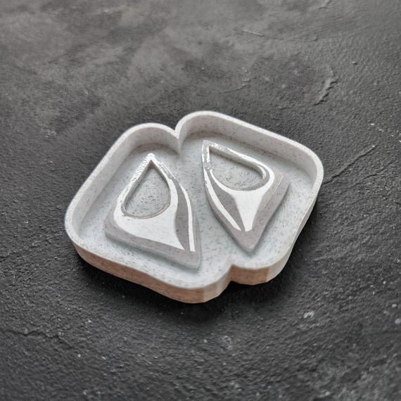 Glossy Earring Mold Blanks – Master Molds for Making Your Own Silicone Molds "Geometryc design"