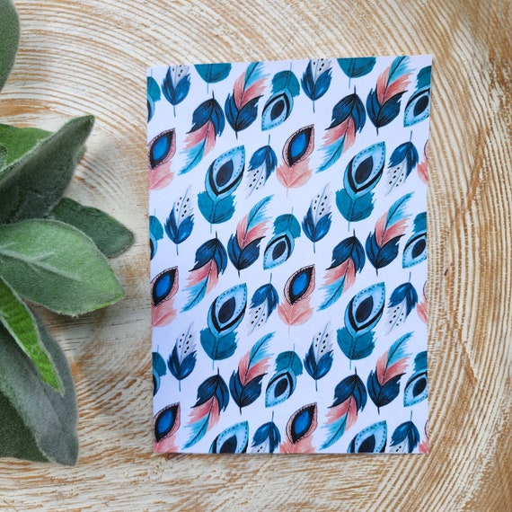 Clay transfer paper/ Image transfer paper/ Water soluble paper for polymer clay/Peacock feather transfer sheets/ Transfer paper for clay