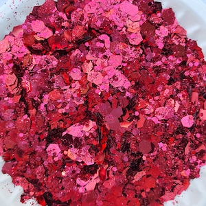 Chunky glitter "Red wine" per l'artigianato epossidico in resina, per il design delle unghie