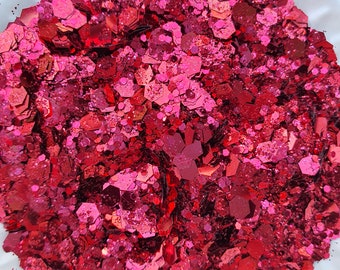 Chunky glitter "Red wine" for Resin Epoxy crafts, for nail design