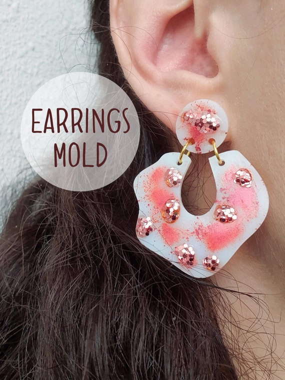 Silicone earrings mold Christmas for resin and epoxy mould for