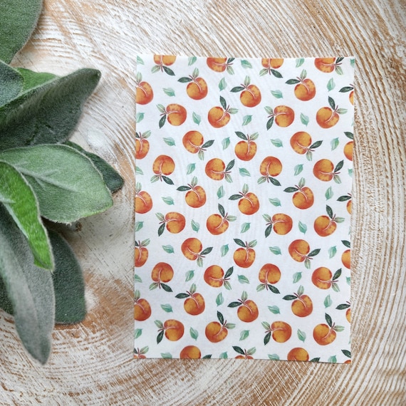 Clay transfer paper / Image transfer paper / Water soluble paper for polymer clay / Peach transfer sheet / Transfer paper for clay