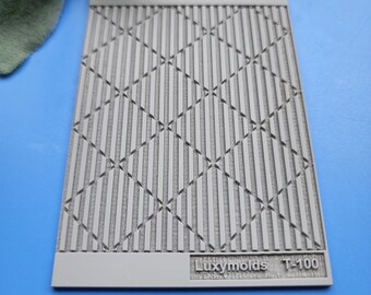 Geometric Polymer Clay Texture Tile, Clay Stamp (7x10 cm)