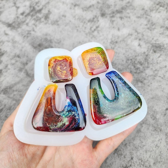 Geometric Silicone Earrings Mold for Resin Jewelry Making