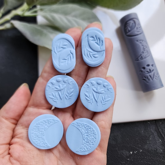Polymer clay texture roller clay stamp 3D printed embossing