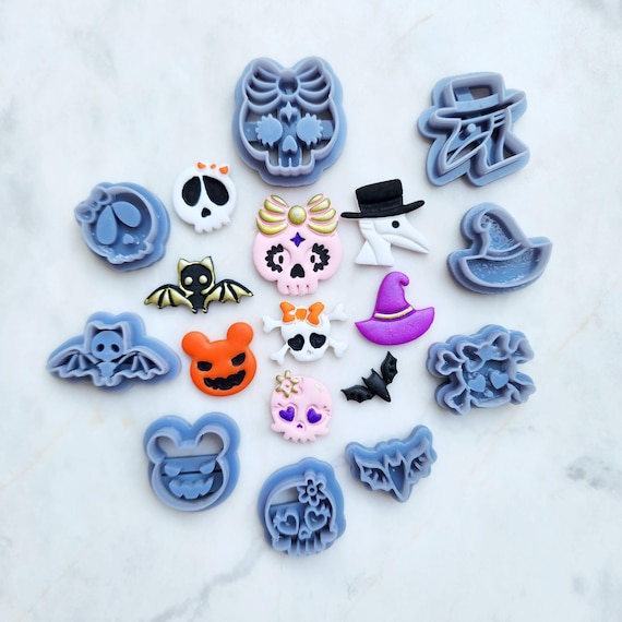 Polymer Clay cutters Witch hat Halloween Earrings molds Polymer clay tools sharp cutter stamp Jewelry earrings cutters Clay supplies