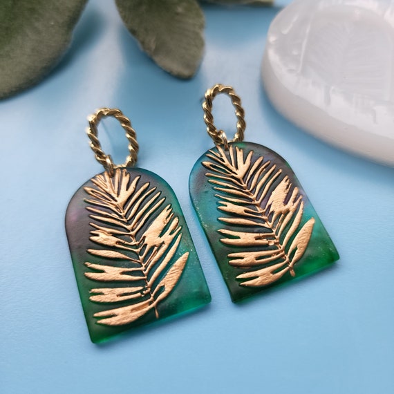 Silicone earrings mold "Spruce" mould for resin and epoxy