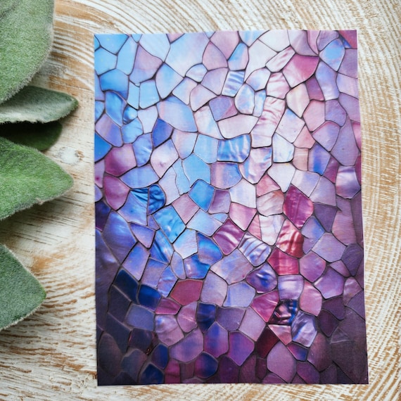 Clay transfer paper / Image transfer paper for clay /Water soluble paper for polymer clay/Stained glass Pearl mosaic pattern transfer sheets