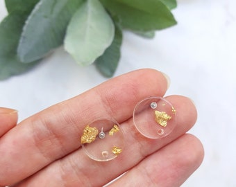 Resin Earring stud components Earrings findings DIY jewelry