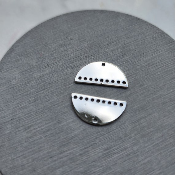 Silver charms semicircle Earrings components Earrings findings DIY jewelry