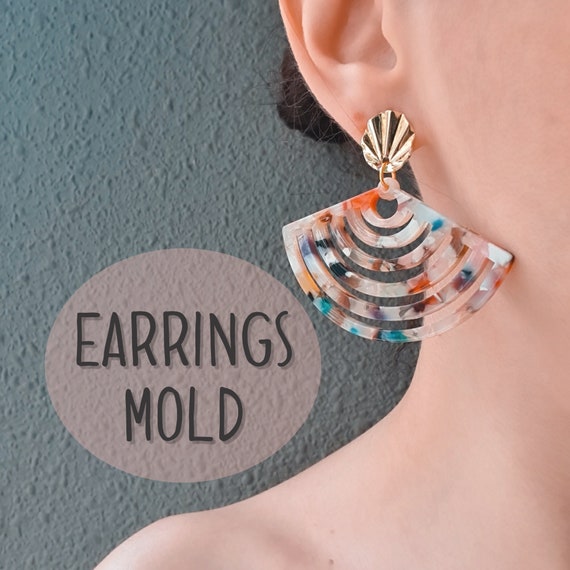 Silicone earrings mold Jewelry mould for resin and epoxy