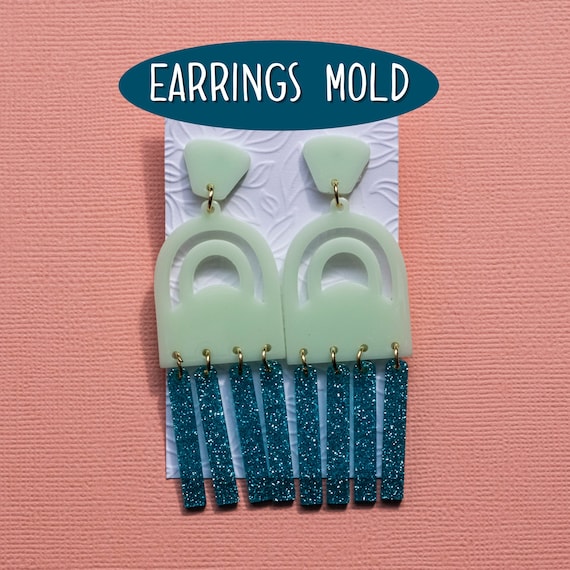 Silicone earrings mold mould for resin and epoxy