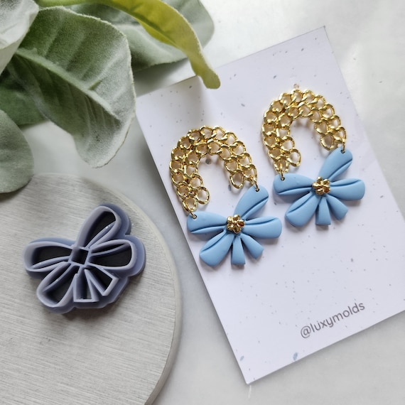 Polymer Clay cutters "Bow" Earrings sharp clay cutter / Polymer clay tools / Earrings cutter / Jewelry supplies / Jewelry cutter