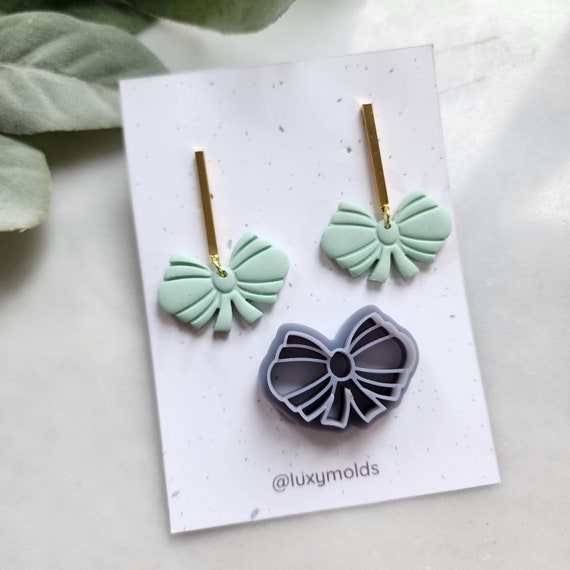 Polymer Clay cutters "Bow" Earrings sharp clay cutter / Polymer clay tools / Earrings cutter / Jewelry supplies / Jewelry cutter