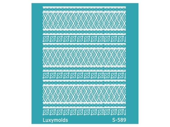 Silk screen stencil for polymer clay "Luxymolds" S-589