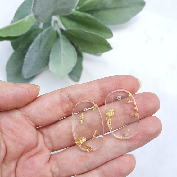 Resin Earring stud components Earrings findings DIY jewelry