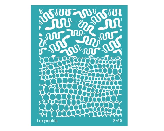 Silk screen stencil for polymer clay "Luxymolds" S-60 "Snake"