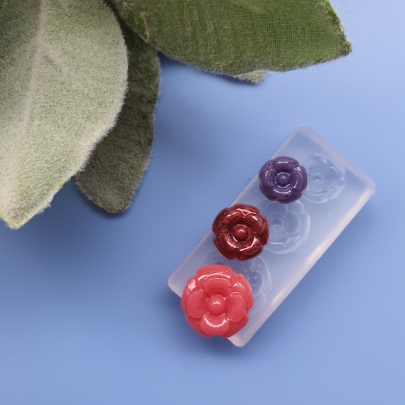 Silicone earrings mini mold "Flowers" for resin and epoxy