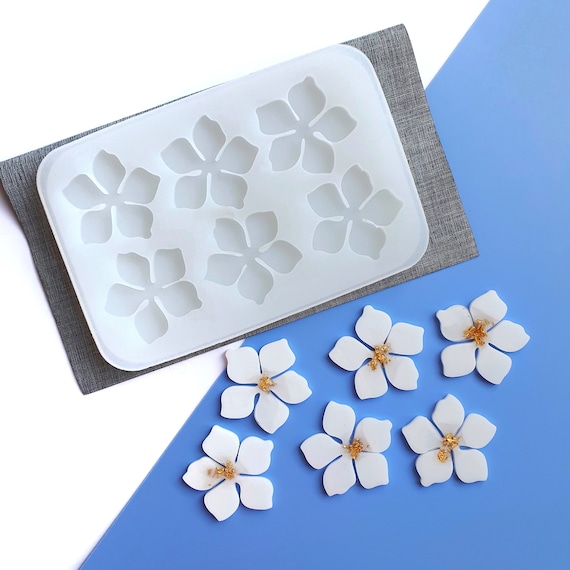 Silicone earrings mold flower mould for resin and epoxy "Flowers"