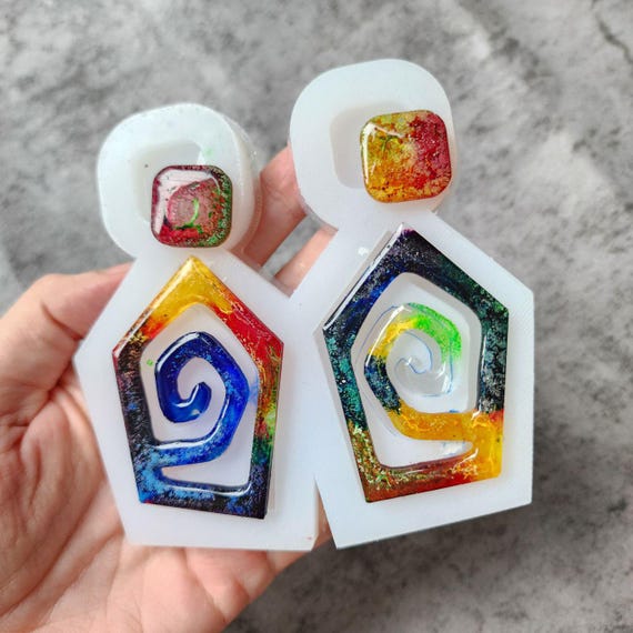Geometric Silicone Earrings Mold for Resin Jewelry Making