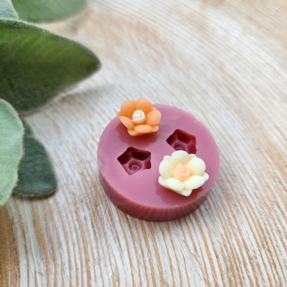 Silicone earrings mold / Silicone epoxy mold / Silicone stud earring moulds / Silicone UV resin molds / Flowers clay jewelry mold /Clay tool
