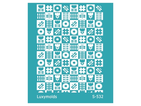 Silk screen stencil for polymer clay "Luxymolds" S-532