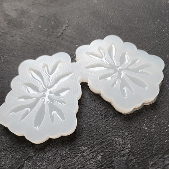 Silicone earrings mold Jewelry resin mold "Leaf" Botanic design epoxy mold