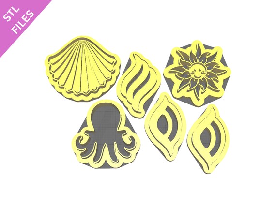 Digital STL files for 3D printing Clay cutters Earrings sharp version cutters download files for resin machine