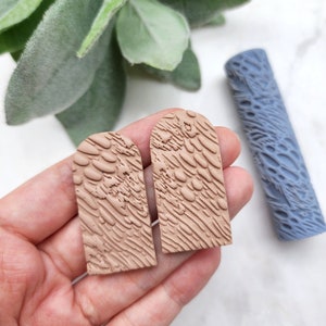 Polymer clay texture roller clay stamp 3D printed embossing &quot;Landscape&quot;