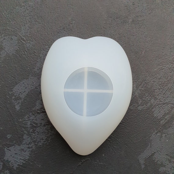 Heart Coaster trinket tray plate silicone mold for Resin Epoxy Jesmonite