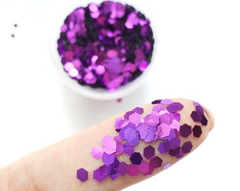 Violet Hexagon Chunky glitter for Resin Epoxy crafts