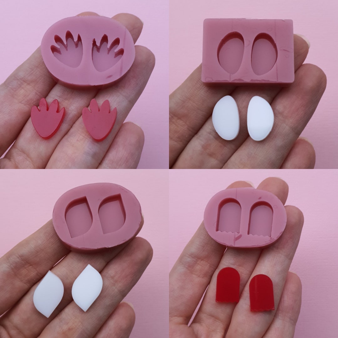 Silicone earrings mold Christmas for resin and epoxy mould for jewelry  Christmas tree, Snowflake for stud earrings