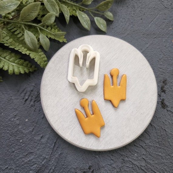 Polymer Clay cutters "Ukraine trident Tryzub" Earrings sharp clay cutter /Polymer clay tool/Earrings cutter/Botanical cutter/Jewelry cutter