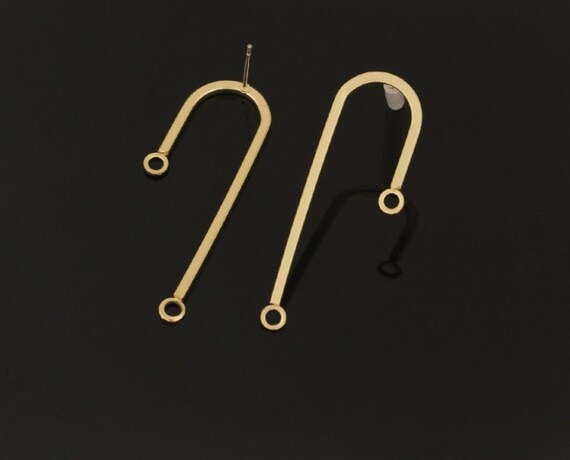 Earrings stud components Arch Geometric studs Earrings findings DIY jewelry