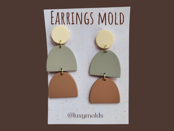 Silicone earrings mold / Silicone epoxy mold / Silicone UV resin molds / Geometry earrings silicone jewelry mold / Matte effect earring mold