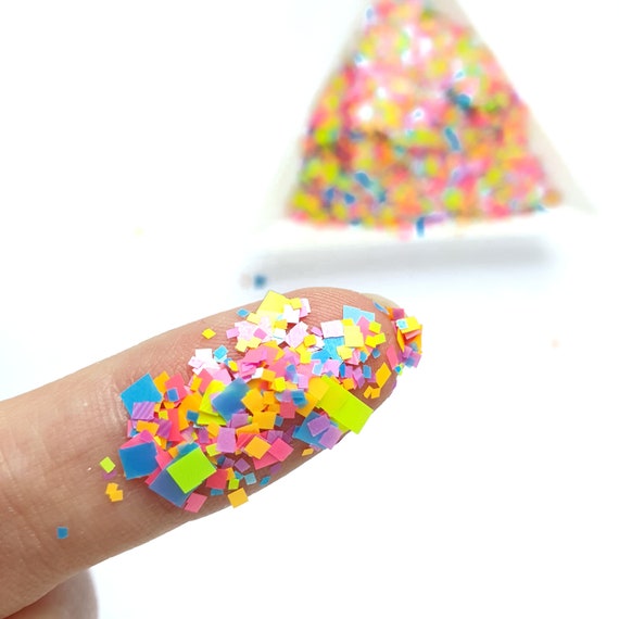 Fluorescent Square Chunky glitter for Resin Epoxy crafts