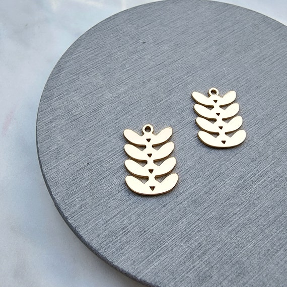 Gold plated charms Earrings components Earrings findings DIY jewelry