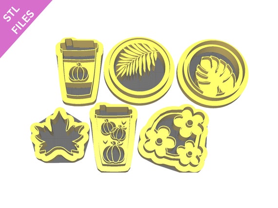 Digital STL files for 3D printing Clay cutters Earrings sharp version cutters Flower Leaf Mermaid cutters download files for resin machine
