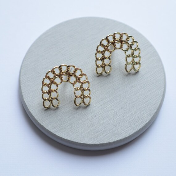 Earrings stud components Arch Geometric studs Earrings findings DIY jewelry