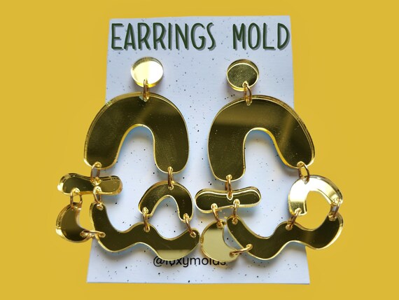 Silicone earrings mold / Silicone epoxy mold / Silicone earring moulds / Silicone UV resin molds / Dangle earring silicone jewelry mold