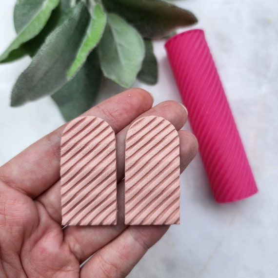 Polymer clay texture roller Clay stamp Polymer clay tool Clay supplies Clay embossing Clay print rollers