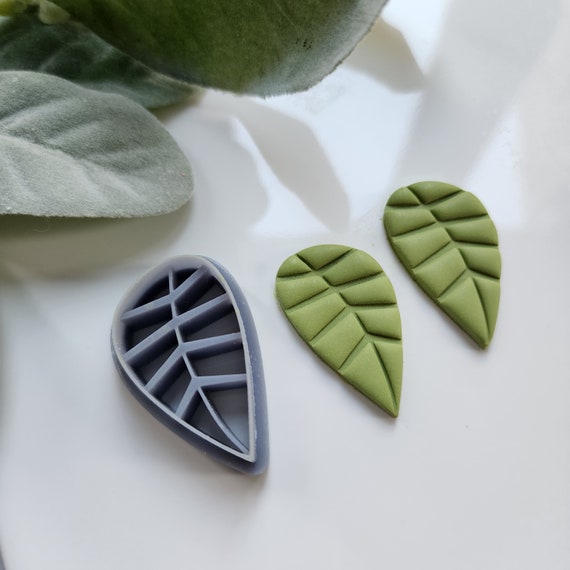 Polymer Clay cutters Stud earrings clay cutters Earrings mold Polymer clay tool Leaves Leaf cutter sharp cutter stamp Jewelry cutters
