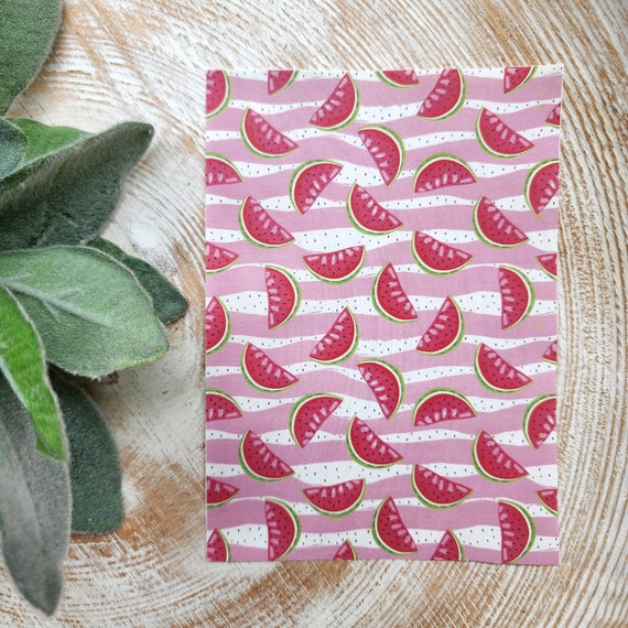 Clay transfer paper/ Image transfer paper/ Water soluble paper for polymer clay/ Watermelon transfer sheets/ Transfer paper for clay