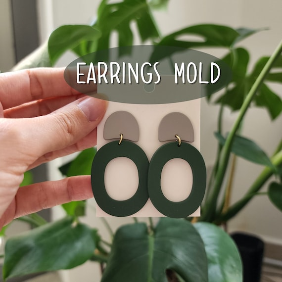 Silicone earrings mold mould for resin and epoxy