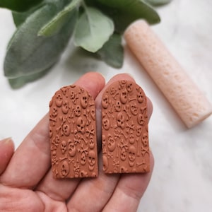 Polymer clay texture roller clay stamp 3D printed embossing tool &quot;Skull Halloween pattern&quot; Clay tool Polymer clay supplies Jewelry supplies