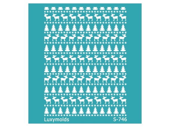 Silk screen stencil for polymer clay "Luxymolds" "Christmas" S-746