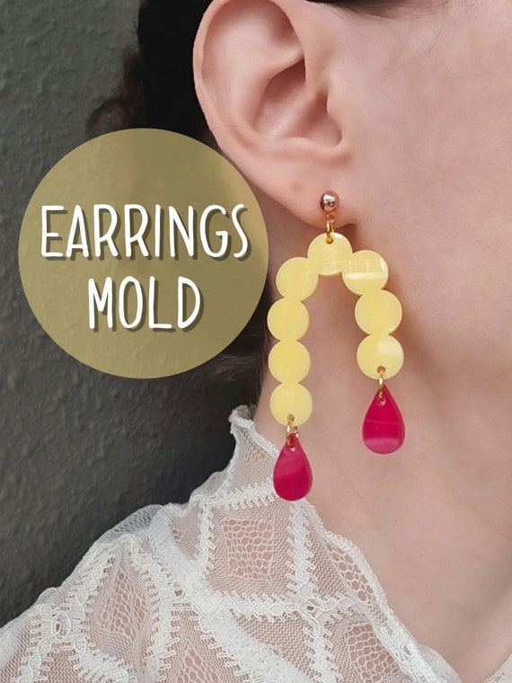 Silicone earring mold Jewelry Resin mould for resin and epoxy