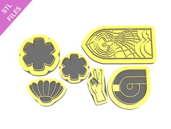 Digital STL files for 3D printing Clay cutters Earrings sharp version cutters download files for resin machine
